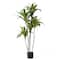 Glitzhome® 4.5ft. Faux Dracaena Fragrans Plant in Pot